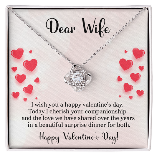 To My Wife - I wish you - Best Gift For Valentine - Love Knot Necklace