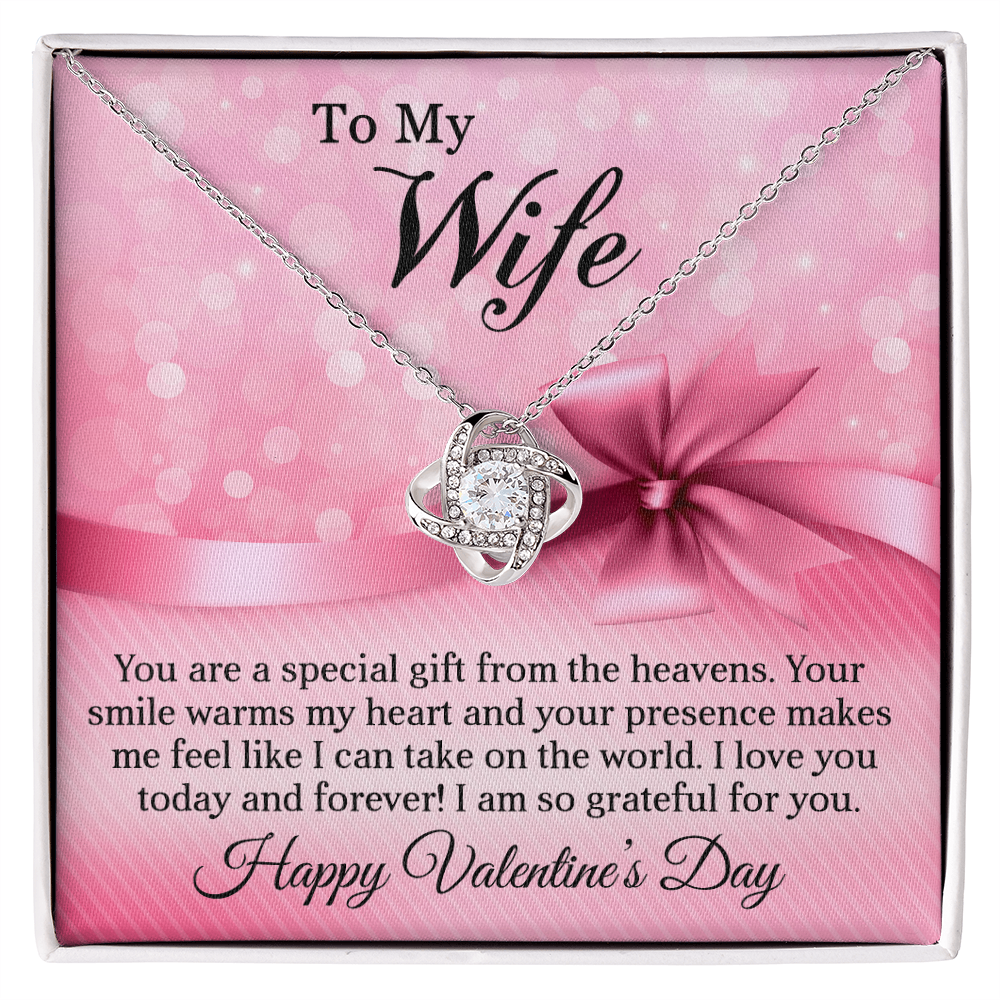To My Wife - Best Gift For Valentine - Love Knot Necklace