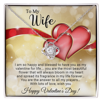 To My Wife - Best Gift For Valentine - Love Knot Necklace