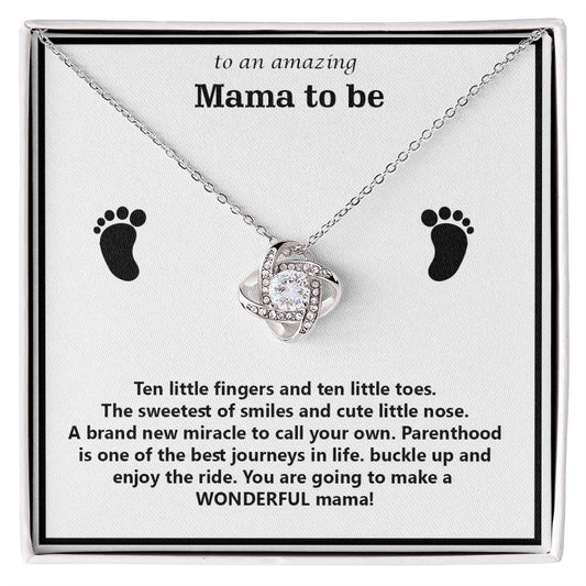 mama to be Love Knot Necklace