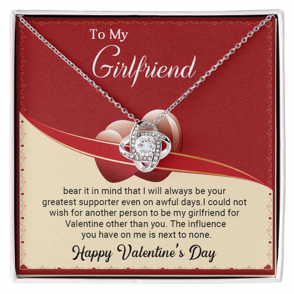 To My Girlfriend - Best Gift For Valentine - Love Knot Necklace