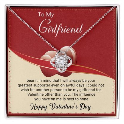 To My Girlfriend - Best Gift For Valentine - Love Knot Necklace