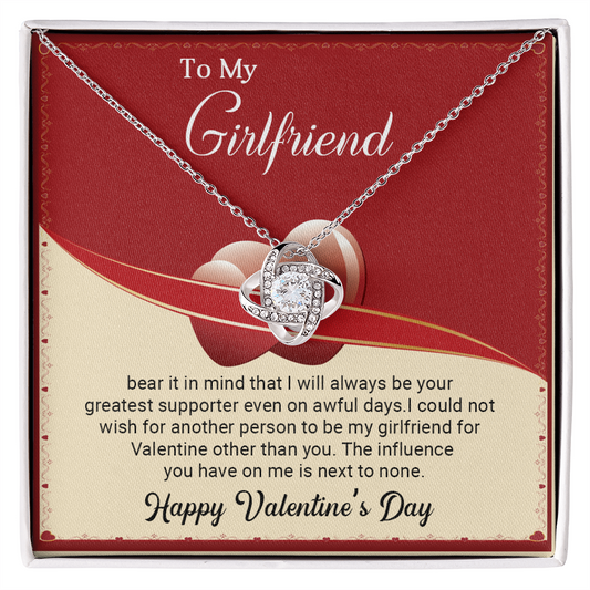 To My Girlfriend - Best Gift For Valentine - Love Knot Necklace