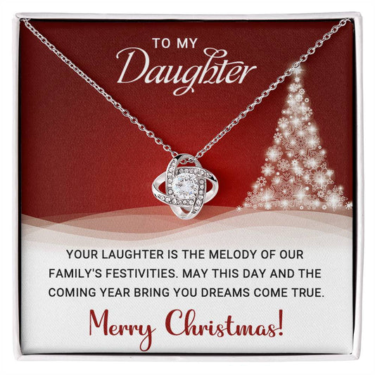 To My Daughter - Christmas Gift - Love Knot Necklace