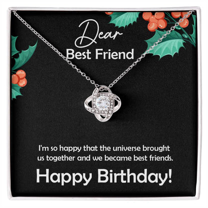 Amazing Gift for Best Friend, Love Knot Necklace Gift for Best Friend