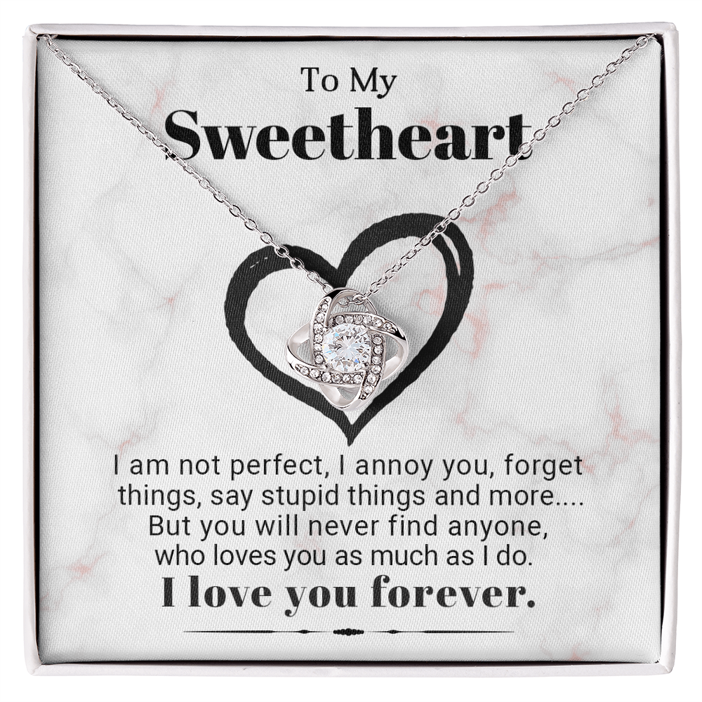 To My Sweetheart- Best Gift For Valentine - Love Knot Necklace