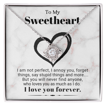 To My Sweetheart- Best Gift For Valentine - Love Knot Necklace