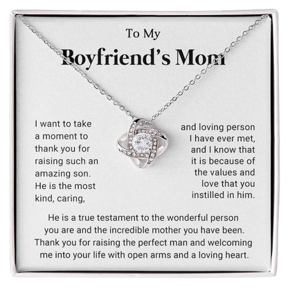 TO MY BOYFRIEND'S MOM - HAPPY MOTHER'S DAY - LOVE KNOT NECKLACE