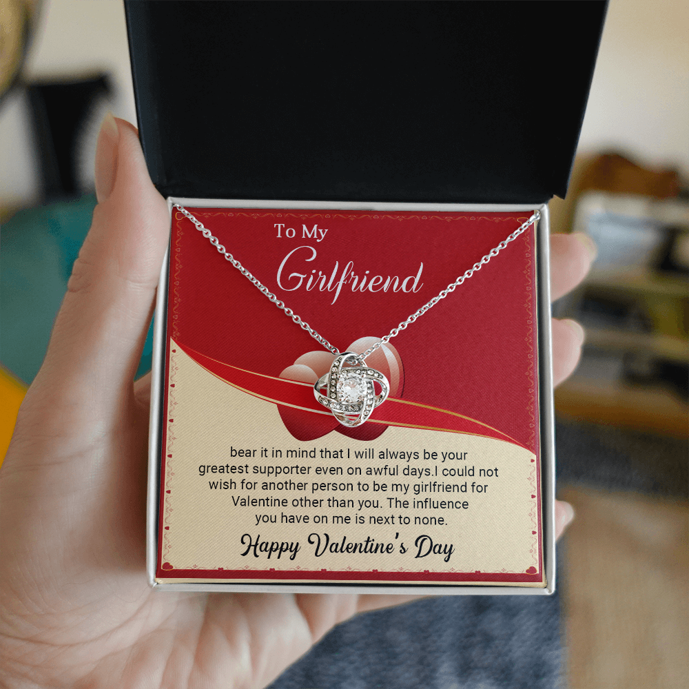 To My Girlfriend - Best Gift For Valentine - Love Knot Necklace
