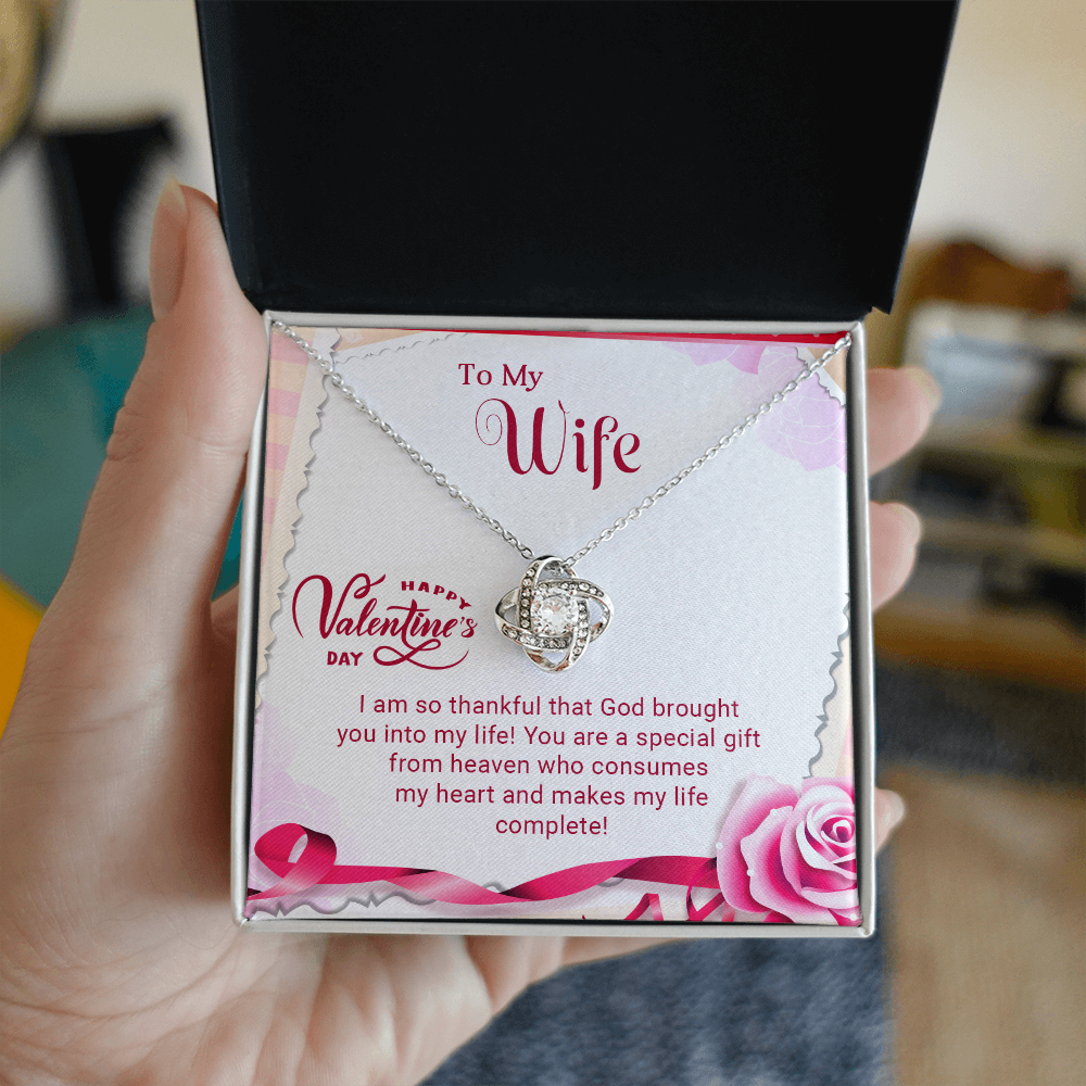 To My Wife - Best Gift For Valentine - Love Knot Necklace