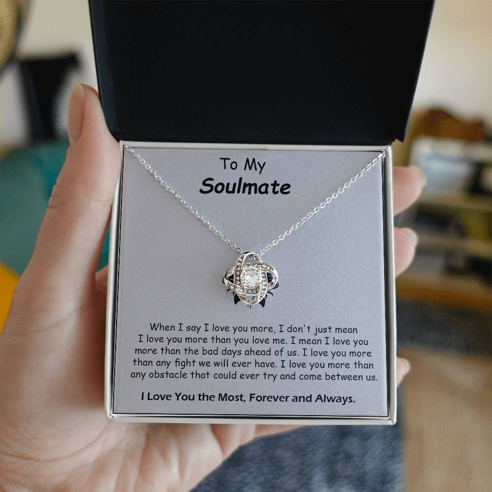 Amazing Soulmate Gift, Love Knot Necklace gift for Soulmate