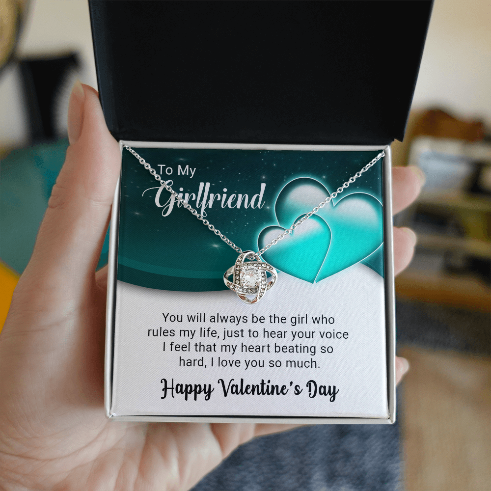 To my girlfriend - I love you so much - Best Gift For Valentine - Love Knot Necklace