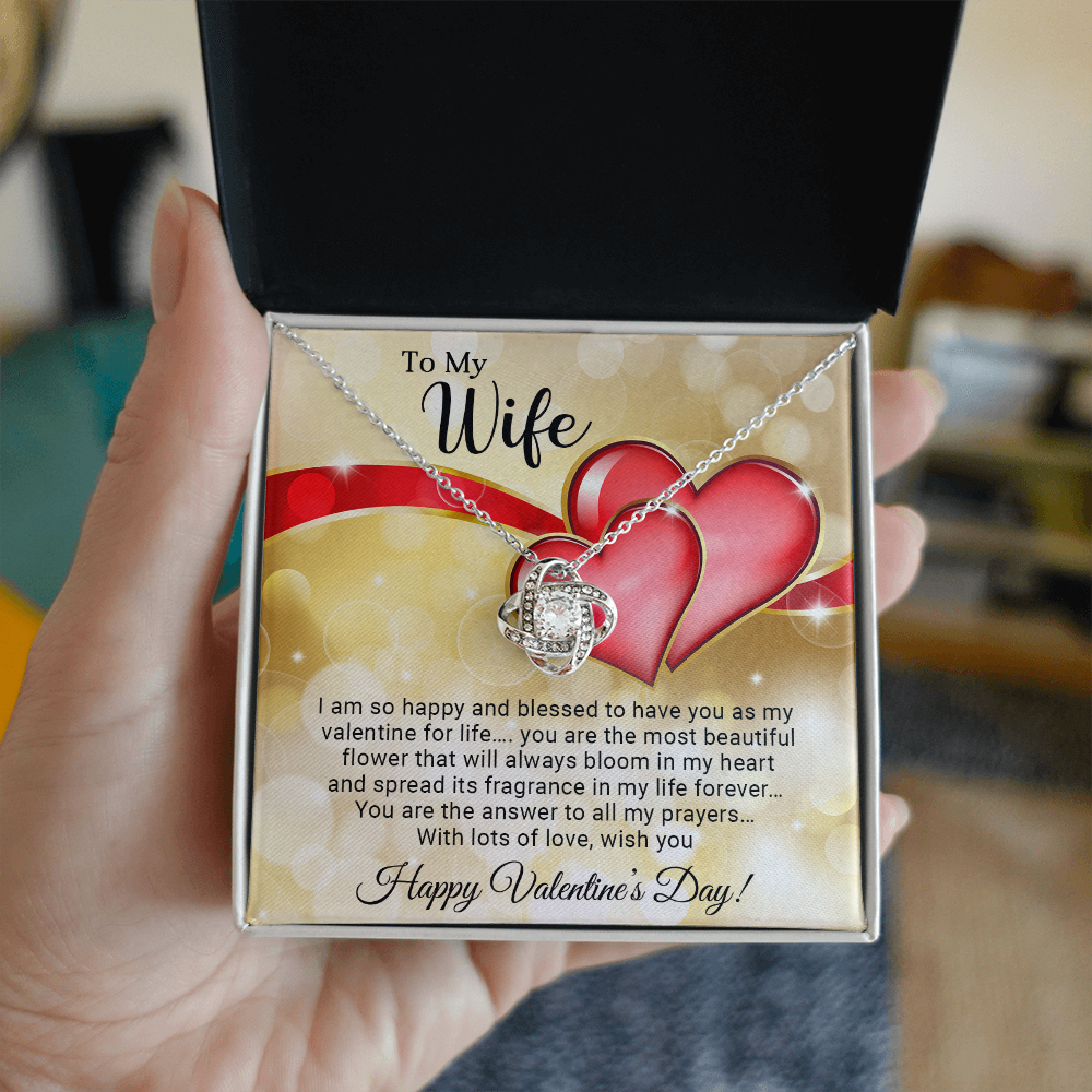 To My Wife - Best Gift For Valentine - Love Knot Necklace