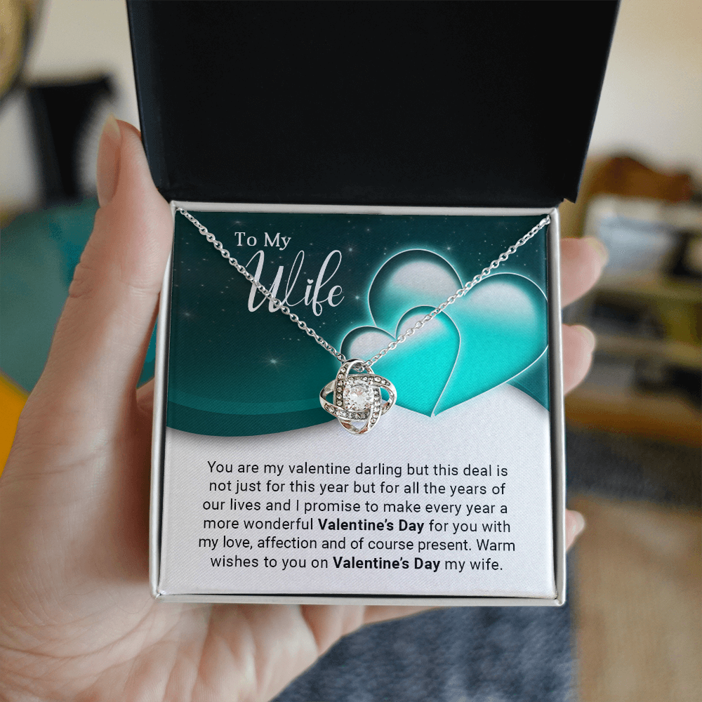 To My Wife - Best Gift For Valentine - Love Knot Necklace