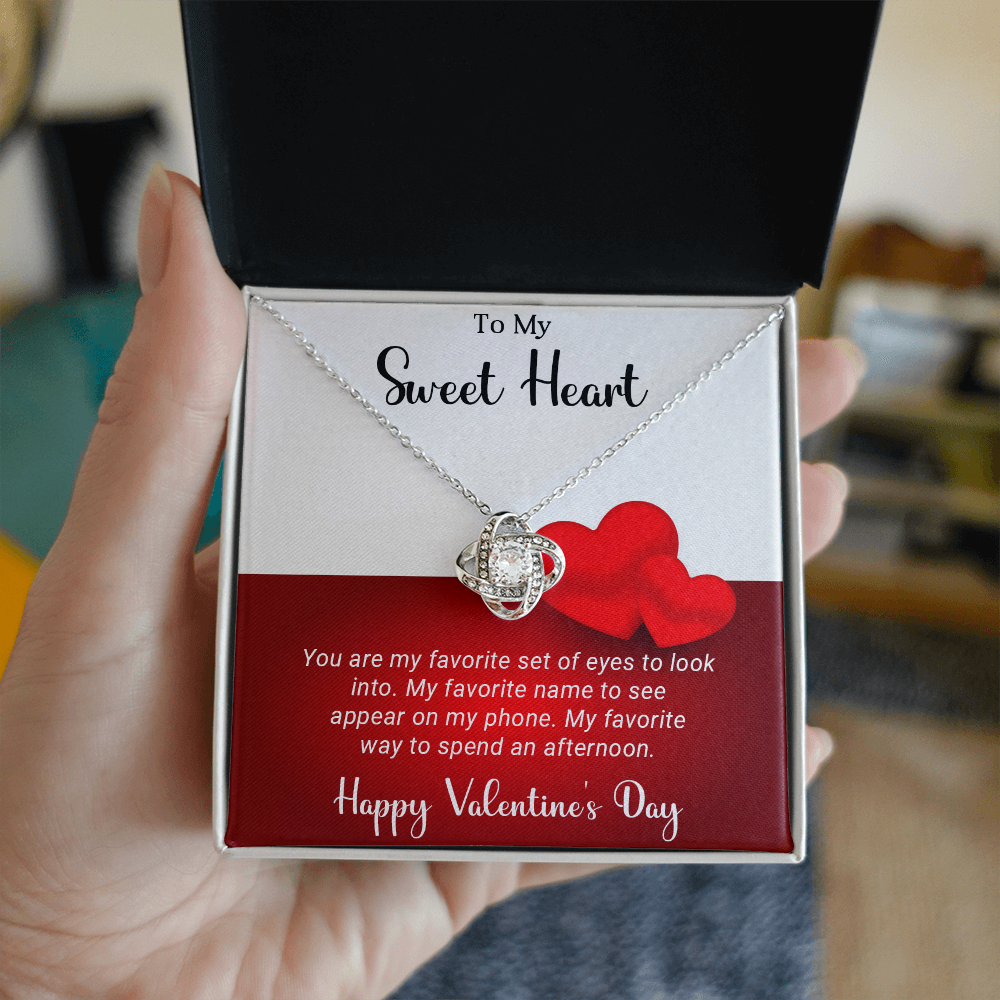 To Sweet Heart - Best Gift For Valentine - Love Knot Necklace