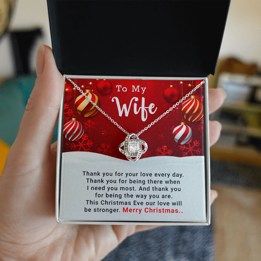 To My Wife - Christmas Gift - Love Knot Necklace