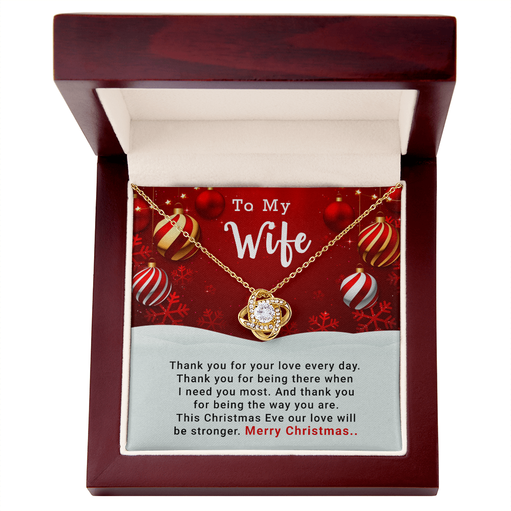 To My Wife - Christmas Gift - Love Knot Necklace
