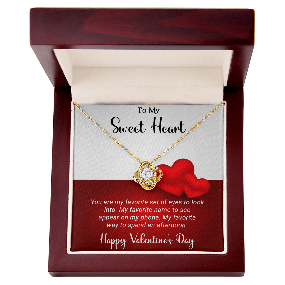 To Sweet Heart - Best Gift For Valentine - Love Knot Necklace