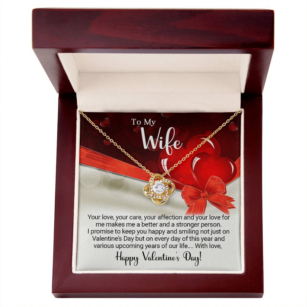 To My Wife - You love you care - Best Gift For Valentine - Love Knot Necklace