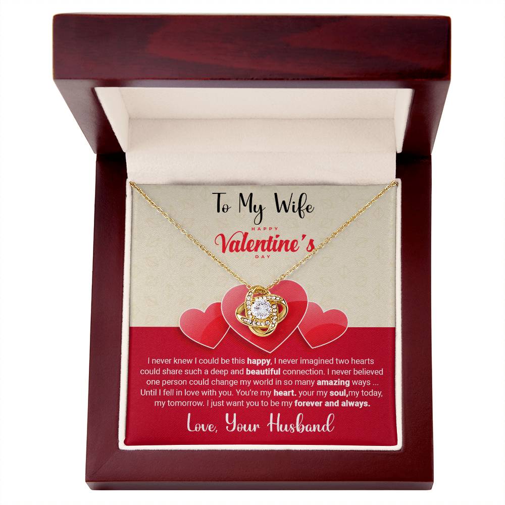 To My Wife - Best Gift For Valentine - Love Knot Necklace