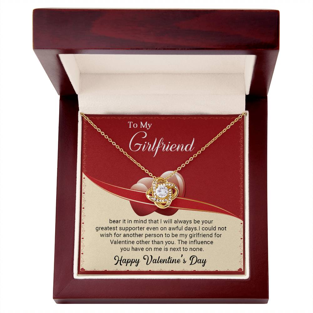To My Girlfriend - Best Gift For Valentine - Love Knot Necklace