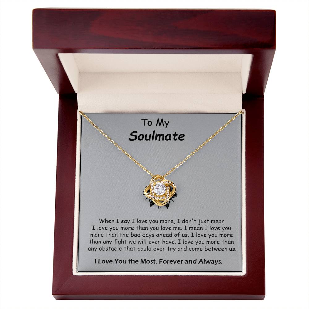 Amazing Soulmate Gift, Love Knot Necklace gift for Soulmate