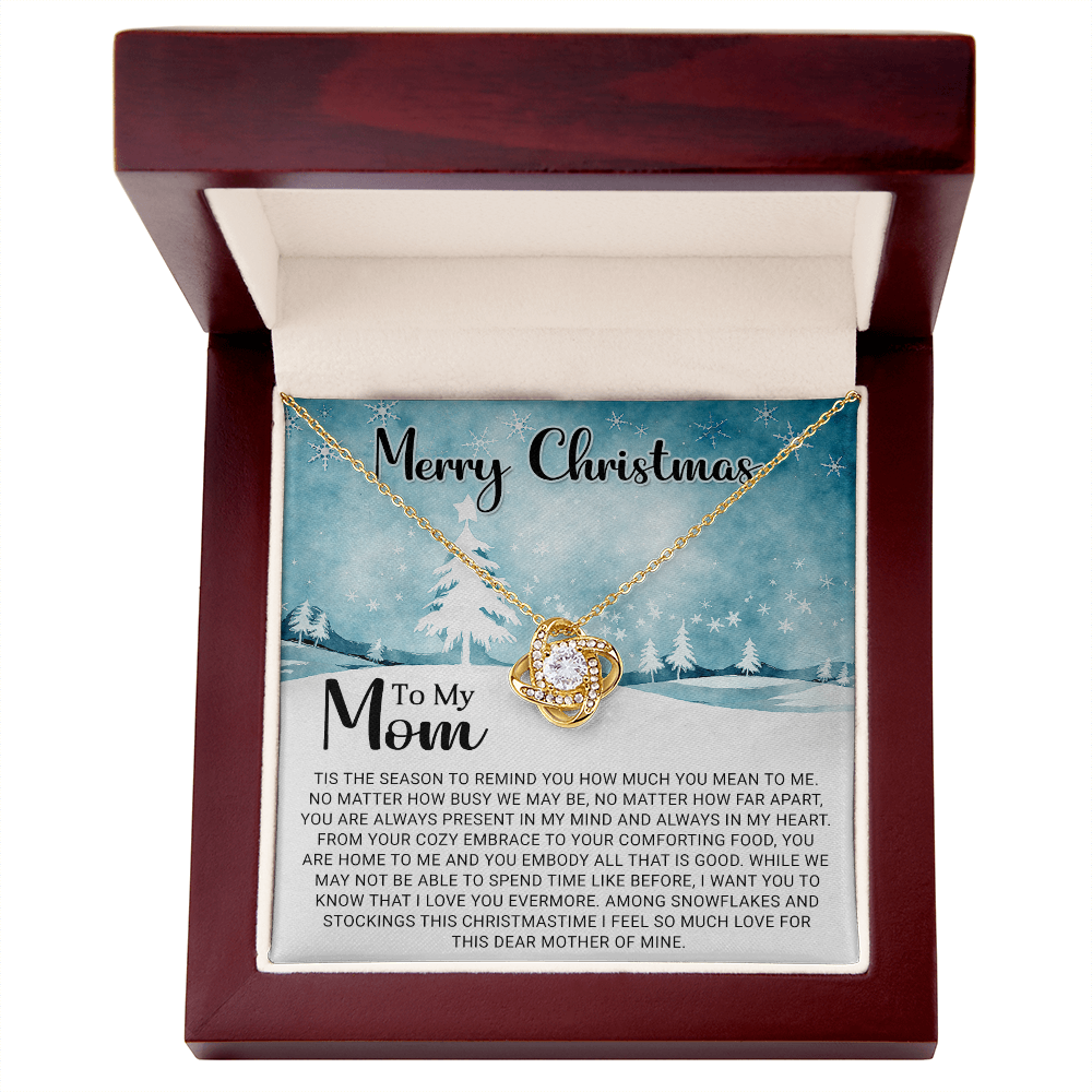 To My Mom - Christmas Gift - Love Knot Necklace
