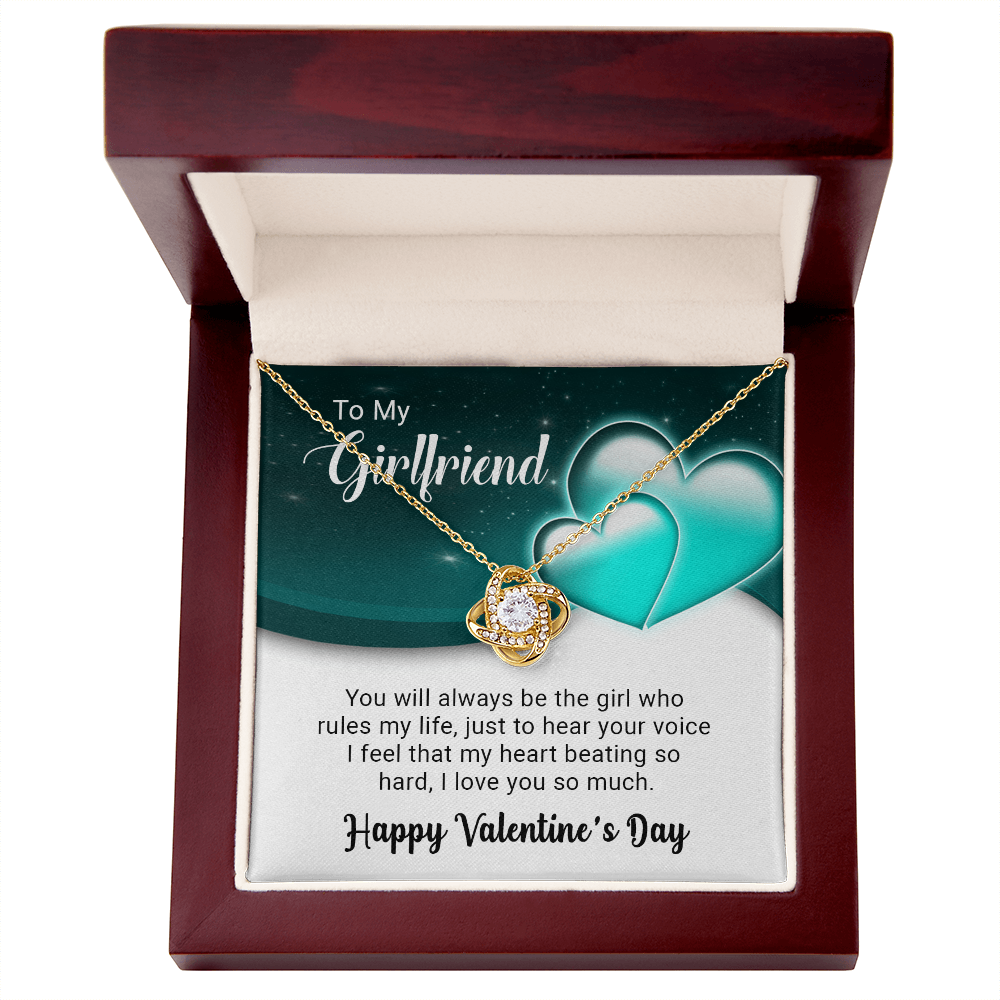 To my girlfriend - I love you so much - Best Gift For Valentine - Love Knot Necklace