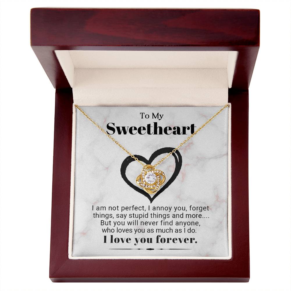 To My Sweetheart- Best Gift For Valentine - Love Knot Necklace