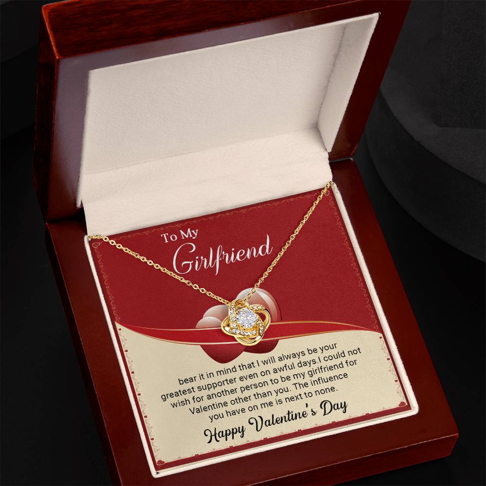 To My Girlfriend - Best Gift For Valentine - Love Knot Necklace