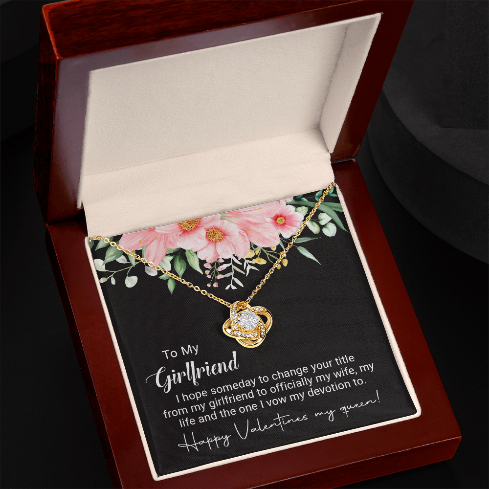 To My Girlfriend - Best Gift For Valentine - Love Knot Necklace