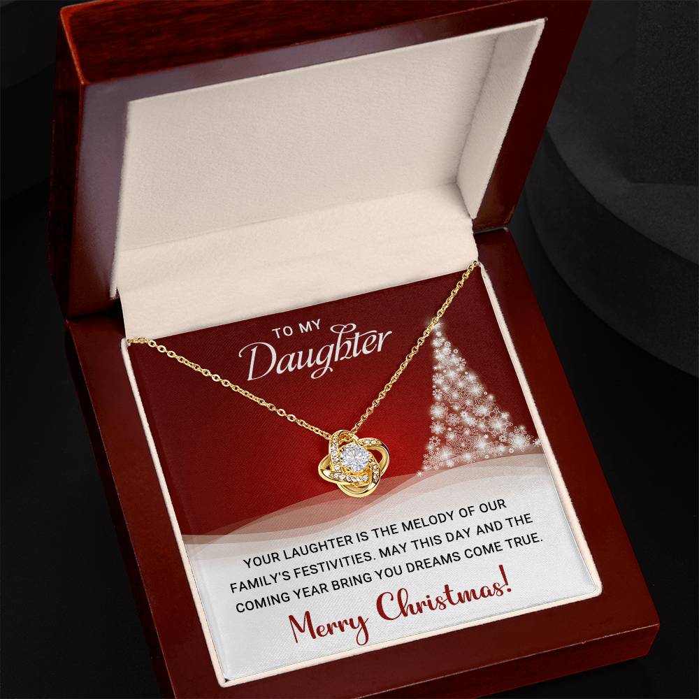 To My Daughter - Christmas Gift - Love Knot Necklace