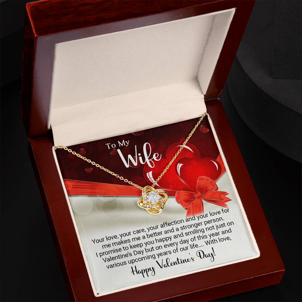 To My Wife - You love you care - Best Gift For Valentine - Love Knot Necklace