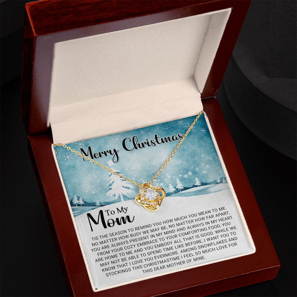 To My Mom - Christmas Gift - Love Knot Necklace