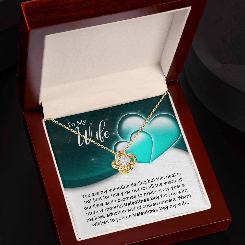To My Wife - Best Gift For Valentine - Love Knot Necklace