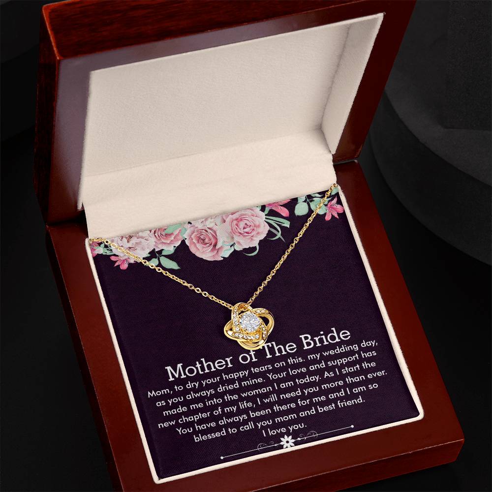 Amazing Gift for Mother of the Bride, Best Love Knot Necklace for Mother of The Bride