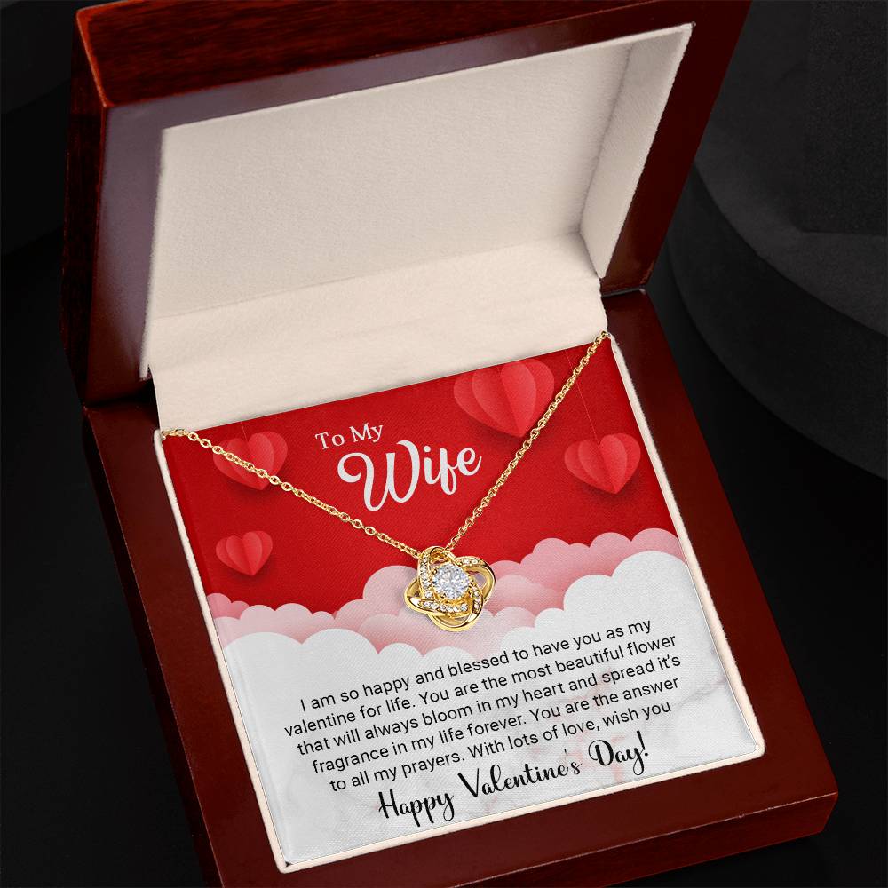 To My Wife - Best Gift For Valentine - Love Knot Necklace