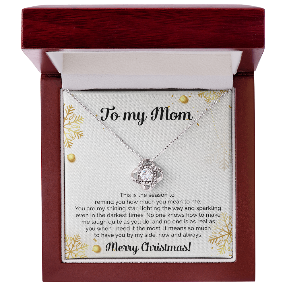 To My Mom - Christmas Gift - Love Knot Necklace
