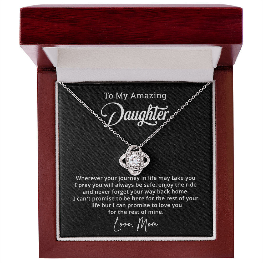 To My Amazing Daughter - Gift for Daughter - Love Knot Necklace