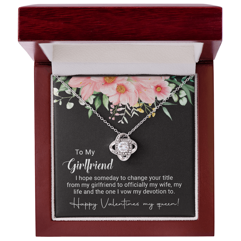 To My Girlfriend - Best Gift For Valentine - Love Knot Necklace