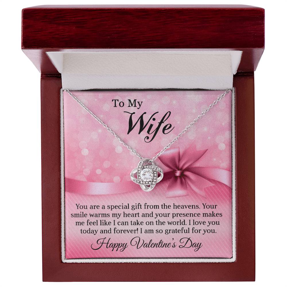 To My Wife - Best Gift For Valentine - Love Knot Necklace
