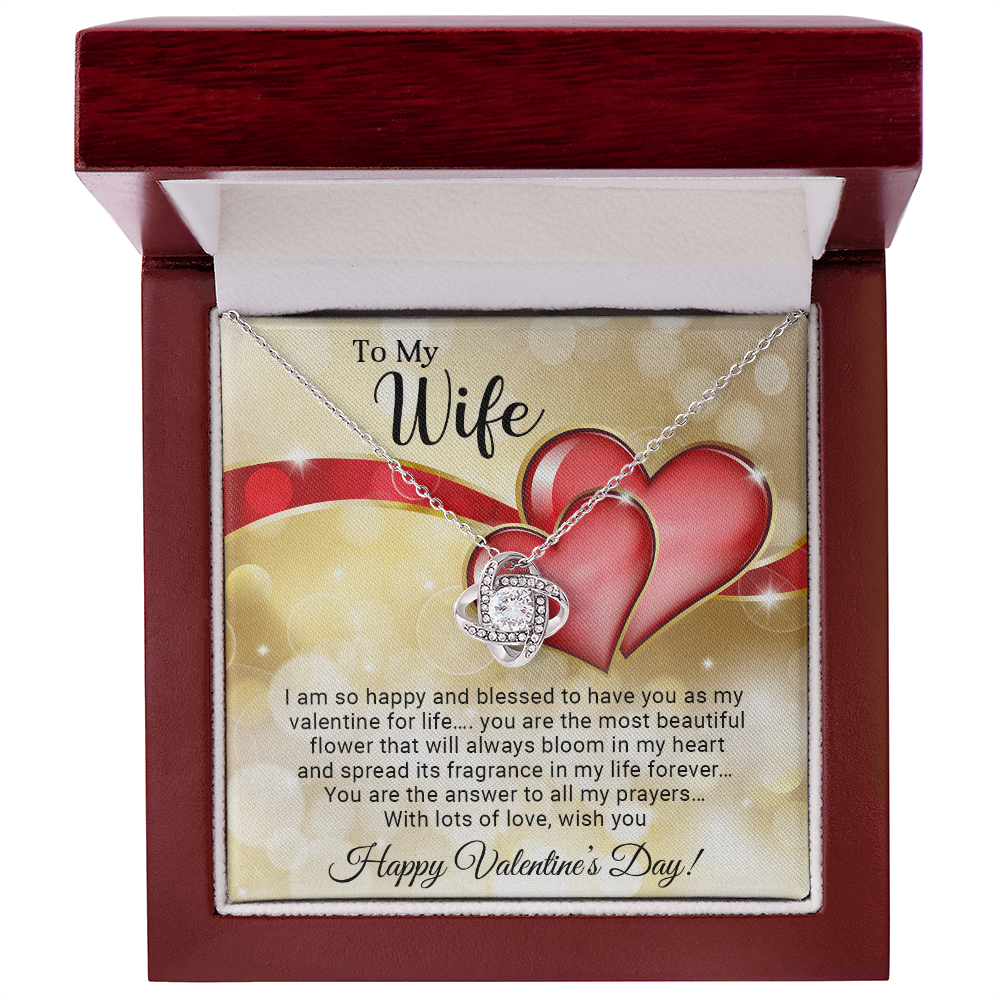 To My Wife - Best Gift For Valentine - Love Knot Necklace