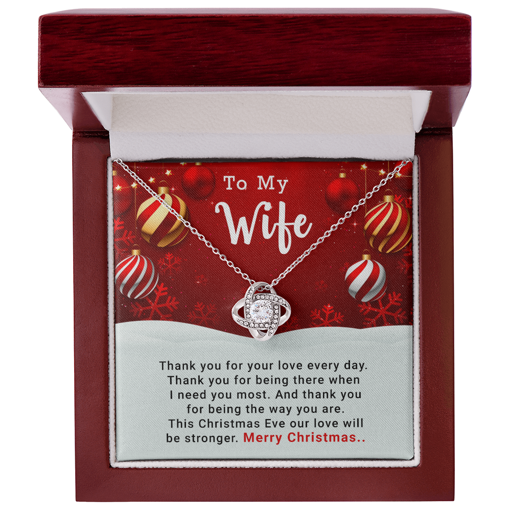 To My Wife - Christmas Gift - Love Knot Necklace