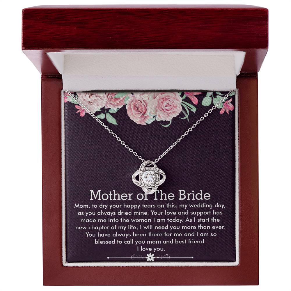 Amazing Gift for Mother of the Bride, Best Love Knot Necklace for Mother of The Bride