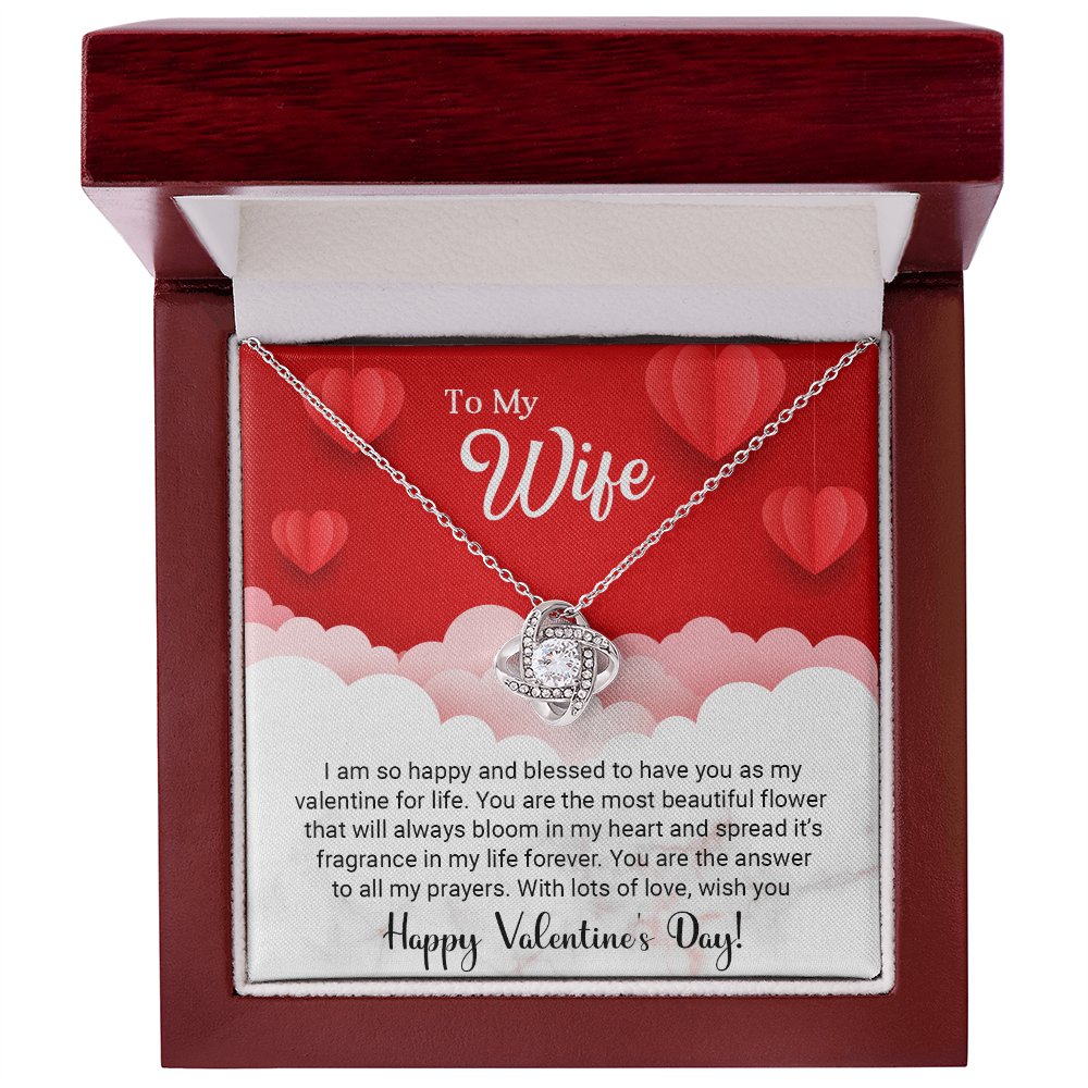To My Wife - Best Gift For Valentine - Love Knot Necklace