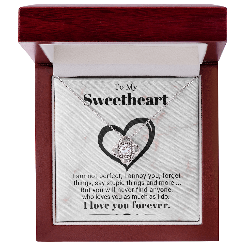 To My Sweetheart- Best Gift For Valentine - Love Knot Necklace