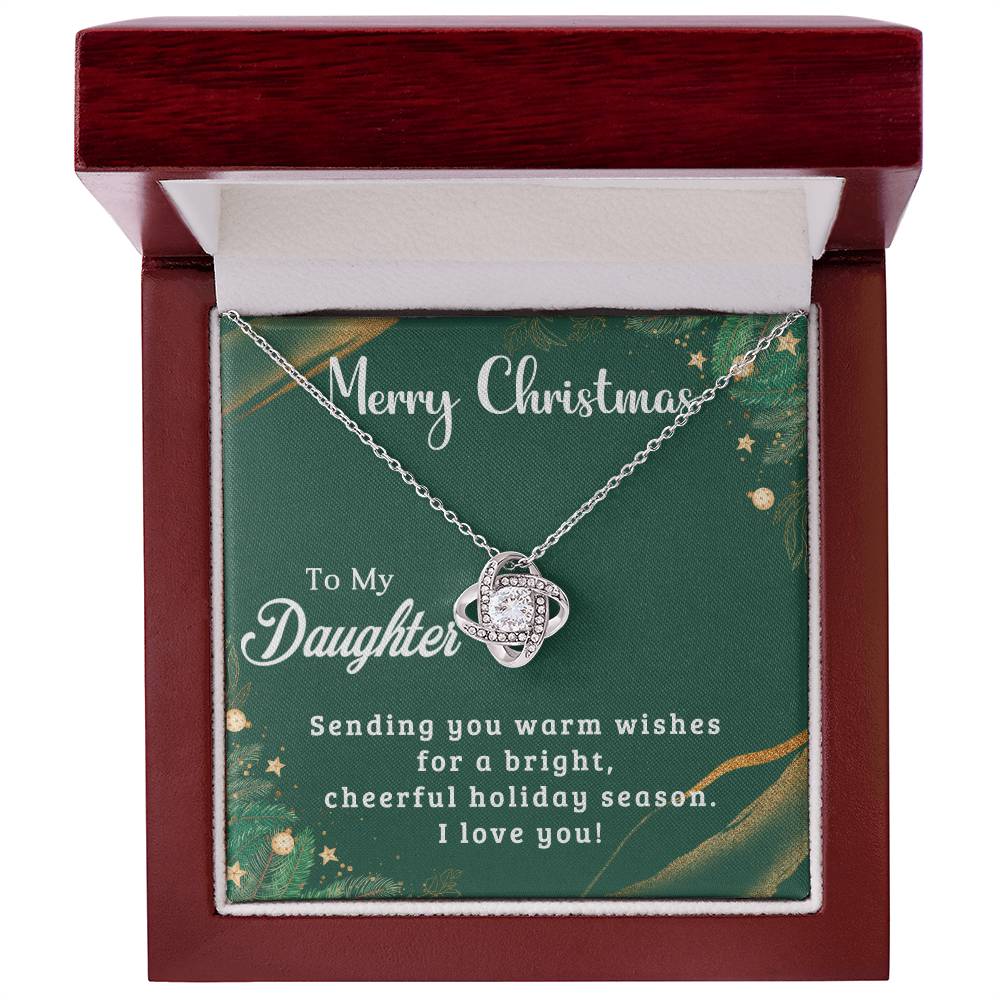 To My Daughter - Christmas Gift - Love Knot Necklace
