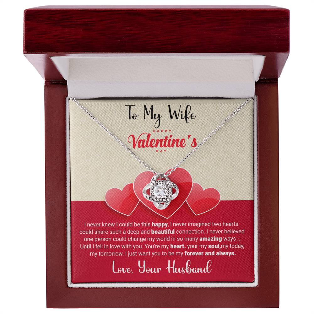 To My Wife - Best Gift For Valentine - Love Knot Necklace