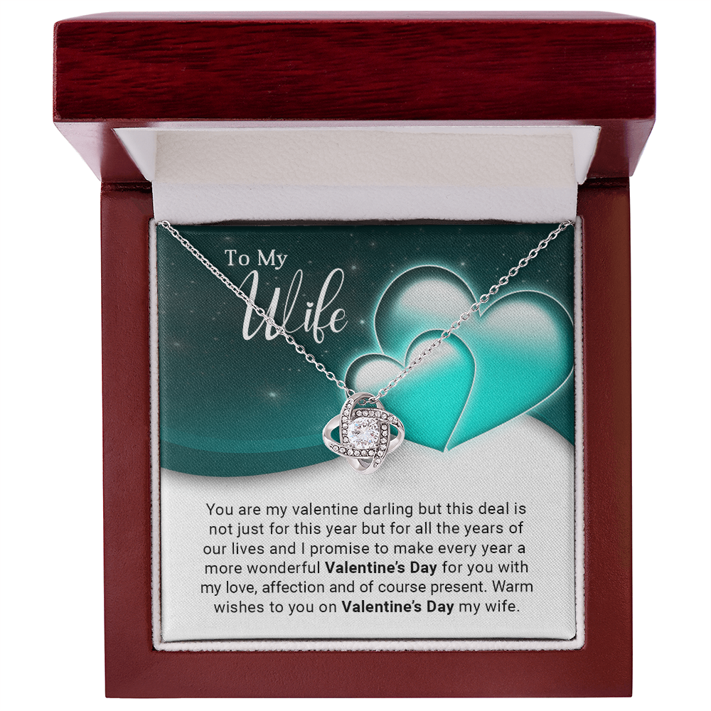 To My Wife - Best Gift For Valentine - Love Knot Necklace