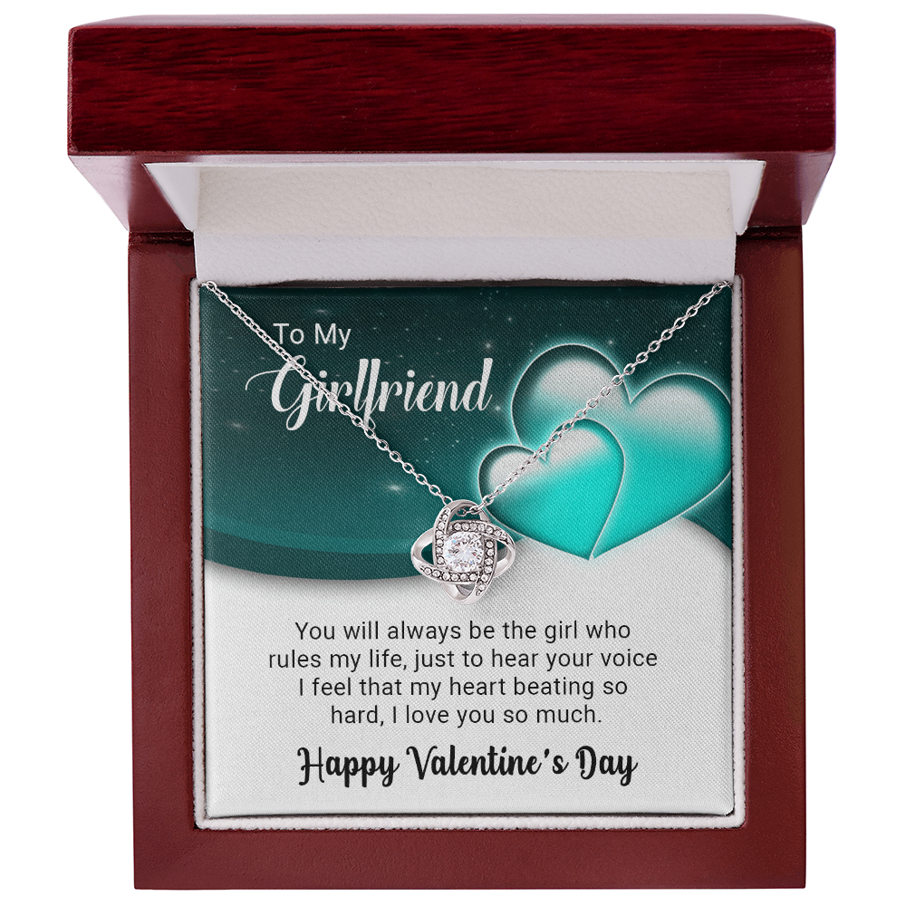 To my girlfriend - I love you so much - Best Gift For Valentine - Love Knot Necklace